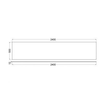 Kludi Icos blat naszafkowy 240x50 cm szary 50T240O2