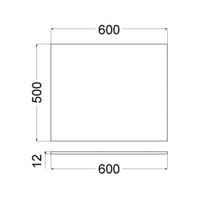 Kludi Icos blat naszafkowy 60x50 cm biały 50T6053