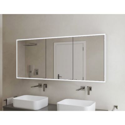 Kronenbach Cube 2.0 szafka 160x17x70 cm z lustrem srebro anodowane KB100210CR