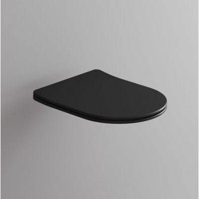 Zestaw Kronenbach Tube miska WC wisząca ze spłukiwaniem wirowym i deską wolnoopadającą czarny mat KB100082MB-Set1