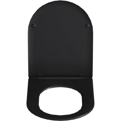 Zestaw Kronenbach Tube miska WC wisząca ze spłukiwaniem wirowym i deską wolnoopadającą czarny mat KB100082MB-Set1