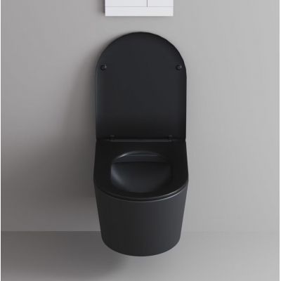 Kronenbach Tube deska sedesowa wolnoopadająca czarny mat KB100083MB