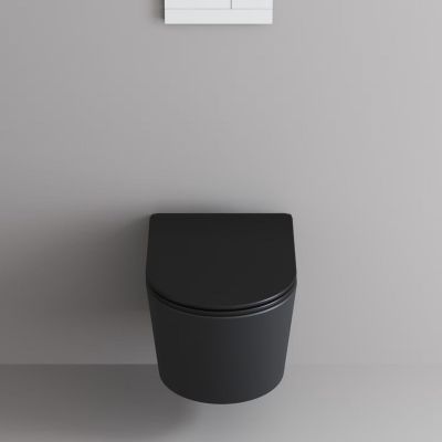 Kronenbach Tube deska sedesowa wolnoopadająca czarny mat KB100083MB