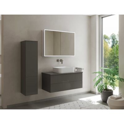 Kronenbach Cube 2.0 szafka 80x17x70 cm z lustrem srebrno anodowane KB100201CR