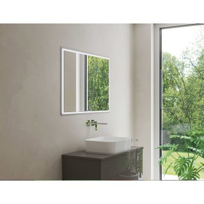 Kronenbach Cube 2.0 szafka 80x17x70 cm z lustrem wpuszczana srebrno anodowane KB100205CR