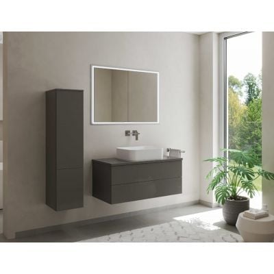 Kronenbach Cube 2.0 szafka 120x17x70 cm z lustrem srebro anodowane KB100207CR