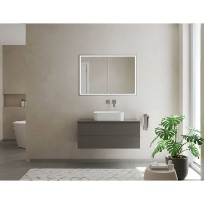 Kronenbach Cube 2.0 szafka 120x17x70 cm z lustrem srebro anodowane KB100207CR