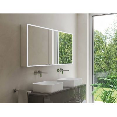 Kronenbach Cube 2.0 szafka 140x17x70 cm z lustrem srebro anodowane KB100209CR