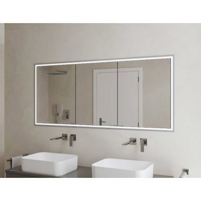 Kronenbach Cube 2.0 szafka 140x17x70 cm z lustrem wpuszczana srebro anodowane KB100213CR