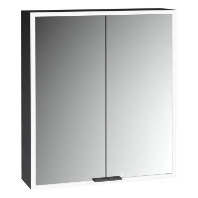 Kronenbach Cube 2.0 szafka 60x17x70 cm z lustrem czarny mat KB100216MB