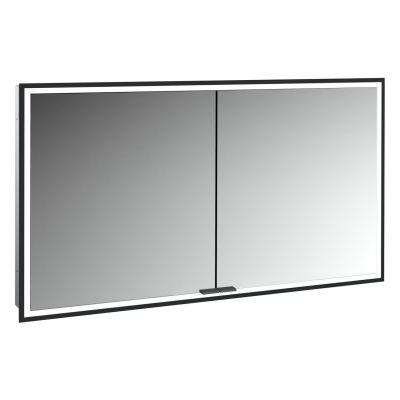 Kronenbach Cube 2.0 szafka 120x17x70 cm z lustrem wpuszczana czarny mat KB100227MB