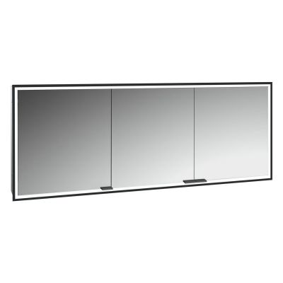 Kronenbach Cube 2.0 szafka 180x17x70 cm z lustrem wpuszczana czarny mat KB100239MB