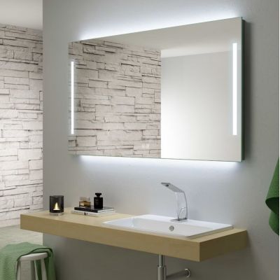 Kronenbach Sun lustro 120x70 cm prostokątne z oświetleniem srebrny US127082KBSNLEDN