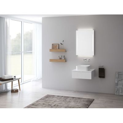 Kronenbach Sun lustro 60x80 cm prostokątne z oświetleniem srebrny US608082KBSNLEDN