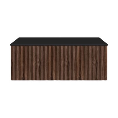 Ksuro 02 szafka 80 cm podumywalkowa wisząca z blatem orzech/czarny mat 58006006