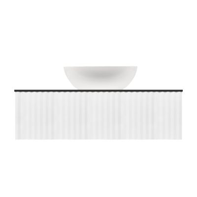 Ksuro 02 szafka 100 cm podumywalkowa wisząca z blatem biały mat/czarny mat 58007000