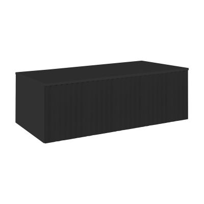 Ksuro 02 szafka 100 cm podumywalkowa wisząca z blatem czarny mat 58007030