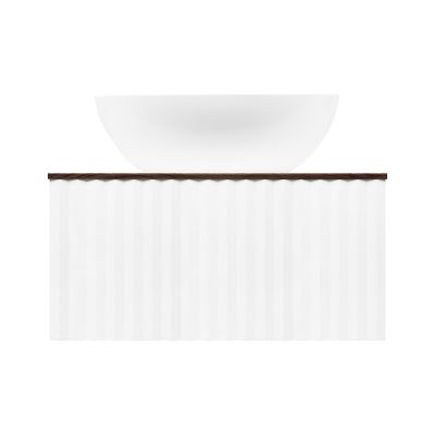 Ksuro 02 szafka 60 cm podumywalkowa wisząca z blatem biały mat/orzech 58001006