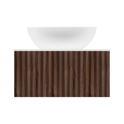 Ksuro 02 szafka 60 cm podumywalkowa wisząca z blatem orzech/biały mat 58001600