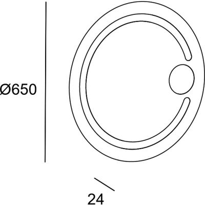 Leds C4 Loop lustro okrągłe z oświetleniem LED 75-8076-K3-F1