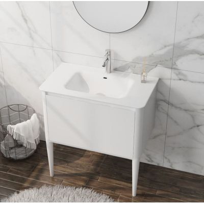 LaVita Mesa umywalka z szafką 80 cm białą