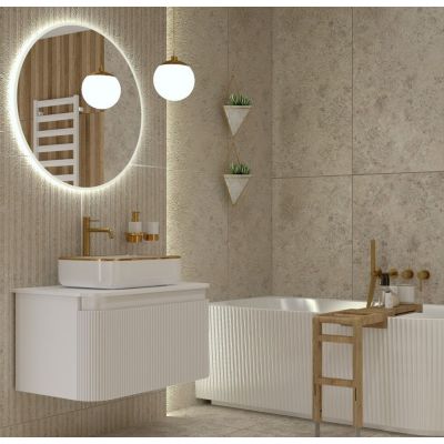 LaVita Stilbe lustro 80x80 cm okrągłe z oświetleniem