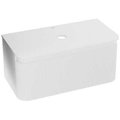 LaVita Vermont szafka z blatem 100x52x42 cm podumywalkowa wisząca biała/stone white