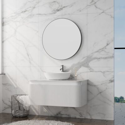 LaVita Vermont szafka z blatem 100x52x42 cm podumywalkowa wisząca biała/stone white