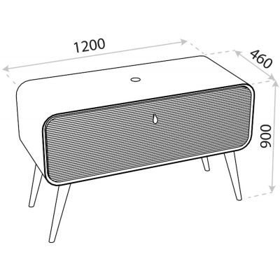 LaVita Augusta szafka 120x46x90 cm podumywalkowa stojąca czarna-drewno