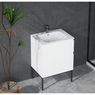 LaVita Topeka umywalka z szafką 60 cm białą