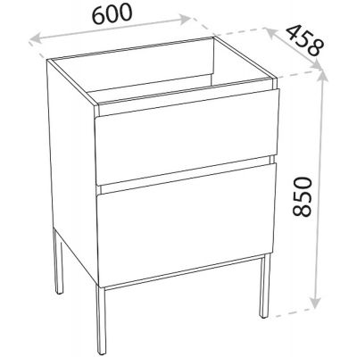 LaVita Topeka umywalka z szafką 60 cm białą