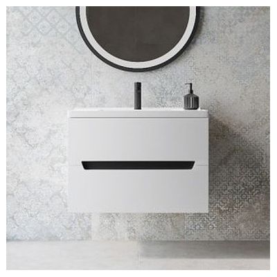 LaVita Kansas umywalka z szafką 60 cm zestaw meblowy biały/czarny (5900378314424, 5908211416168)