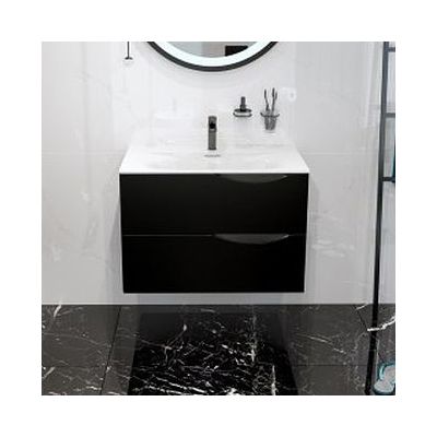 LaVita Kolorado umywalka z szafką 80 cm zestaw meblowy czarny mat/biały (5900378324737, 5908211416212)