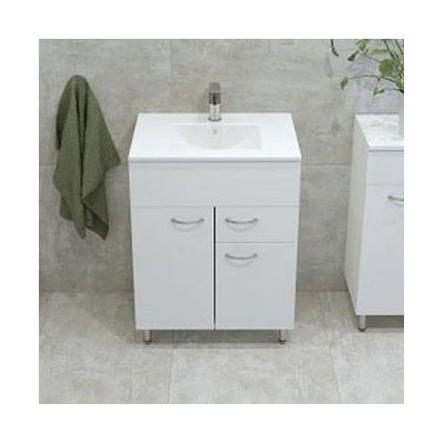 LaVita Floryda umywalka z szafką 60 cm Basic Barato zestaw meblowy biały (5900378314455, 5908211485027)
