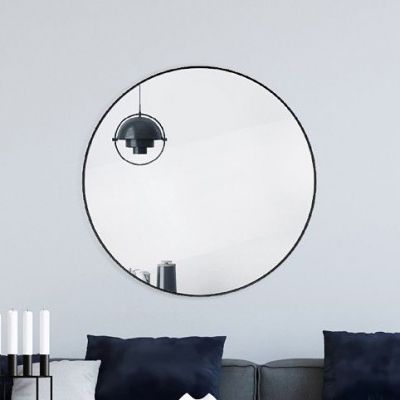 Ars Longa Loft lustro 70 cm okrągłe czarne LOFT70-C