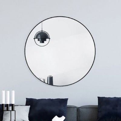 Ars Longa Loft lustro 80 cm okrągłe czarne LOFT80-C