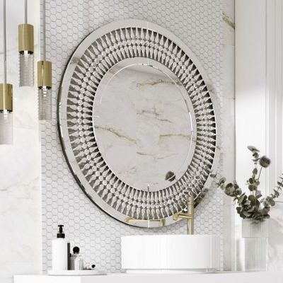 Ars Longa Rocco lustro 90x90 cm kryształy ROCCOLUSTRO