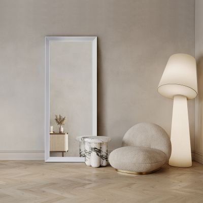 Ars Longa Alpi lustro 58,8x48,8 cm prostokątne białe ALPI4050-B