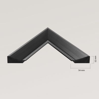 Ars Longa Alpi lustro 128,8x68,8 cm prostokątne czarne ALPI60120-C