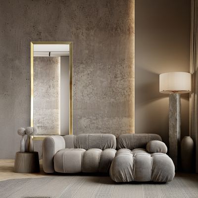 Ars Longa Alpi lustro 58,8x48,8 cm prostokątne złote ALPI4050-Z