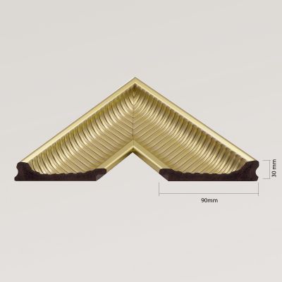 Ars Longa Arezzo lustro 67,2x57,2 cm prostokątne złote AREZZO4050-Z