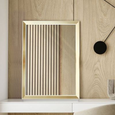 Ars Longa Helsinki lustro 55,2x45,2 cm prostokątne złote HELSINKI4050-Z