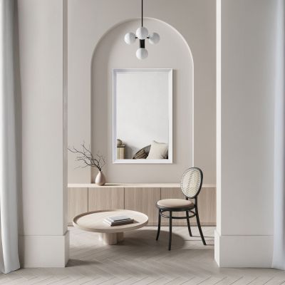 Ars Longa Helsinki lustro 75,2x55,2 cm prostokątne białe HELSINKI5070-B