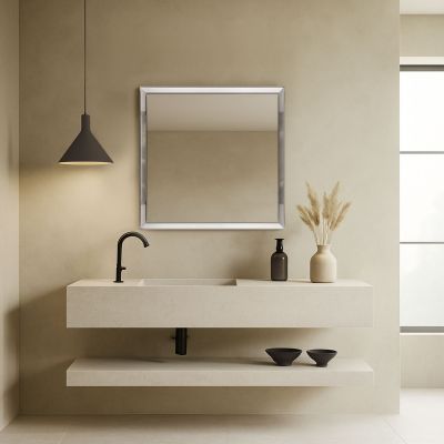Ars Longa Helsinki lustro 125,2x65,2 cm prostokątne nikiel HELSINKI60120-N