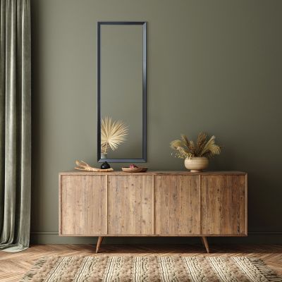 Ars Longa Helsinki lustro 175,2x65,2 cm prostokątne czarne HELSINKI60170-C