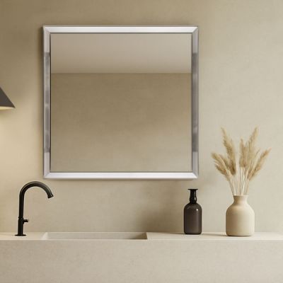 Ars Longa Helsinki lustro 75,2x75,2 cm kwadratowe nikiel HELSINKI7070-N