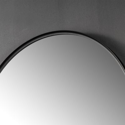 Ars Longa Ambiente lustro 50x100 cm owalne z oświetleniem czarne LED-AMBIENTE50100-C