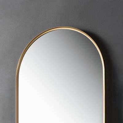 Ars Longa Ambiente lustro 50x100 cm owalne z oświetleniem złote LED-AMBIENTE50100-Z