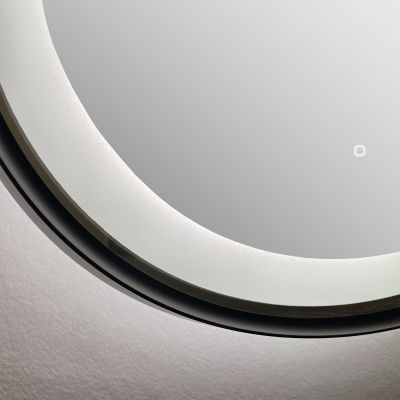 Ars Longa Eclisse lustro 60x90 cm owalne z oświetleniem czarne LED-ECLISSE6090-C