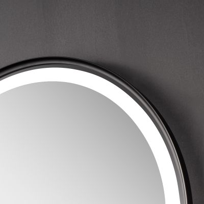 Ars Longa Eclisse lustro 60x90 cm owalne z oświetleniem czarne LED-ECLISSE6090-C